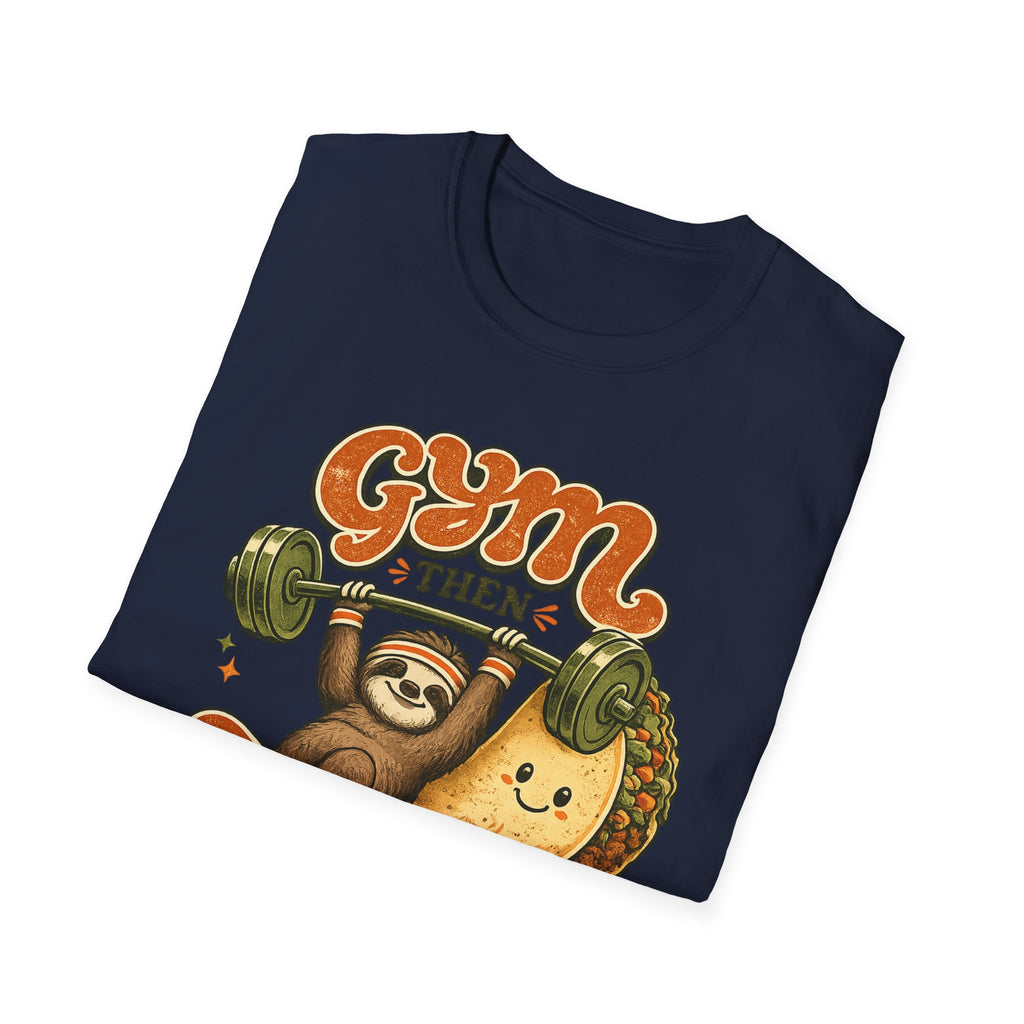 Gym Sloth | Premium Unisex T-Shirt | Gym Then Tacos