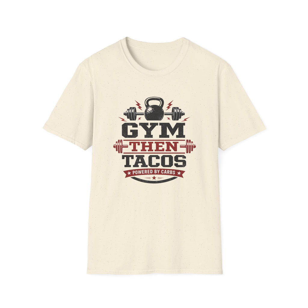 Powered By Carbs | Premium Unisex T-Shirt | Gym Then Tacos
