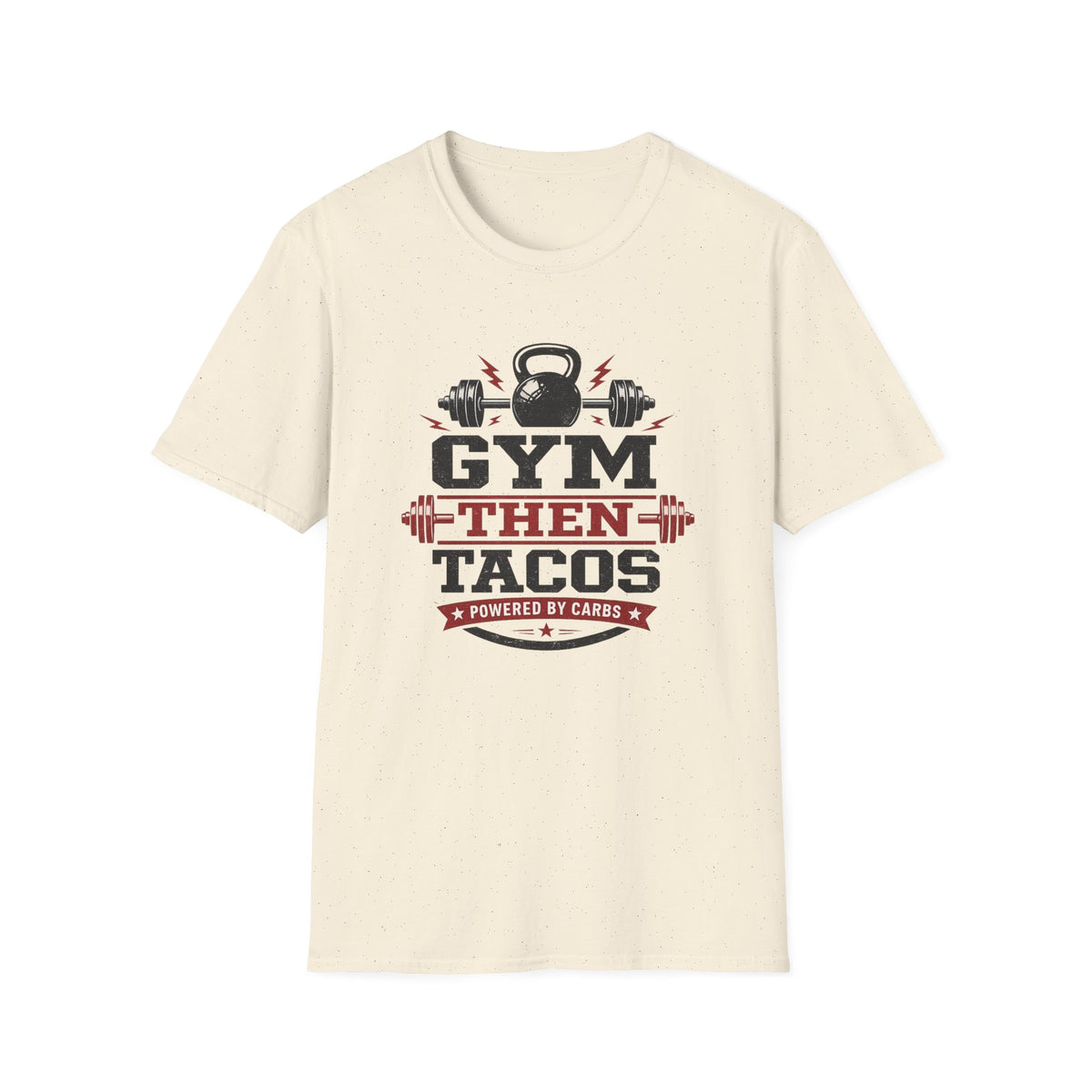 Powered By Carbs | Premium Unisex T-Shirt | Gym Then Tacos