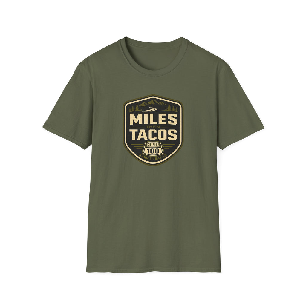 Miles Then Tacos | Premium Unisex T-Shirt | Gym Then Tacos