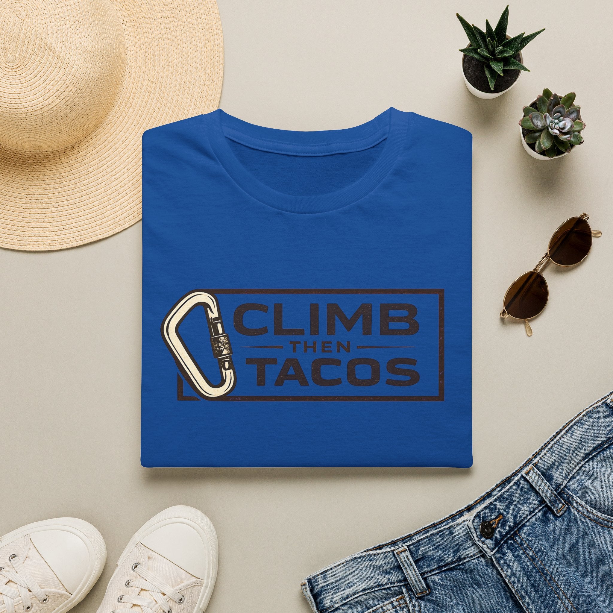 Climb Then Tacos | Premium Unisex T-Shirt | Gym Then Tacos