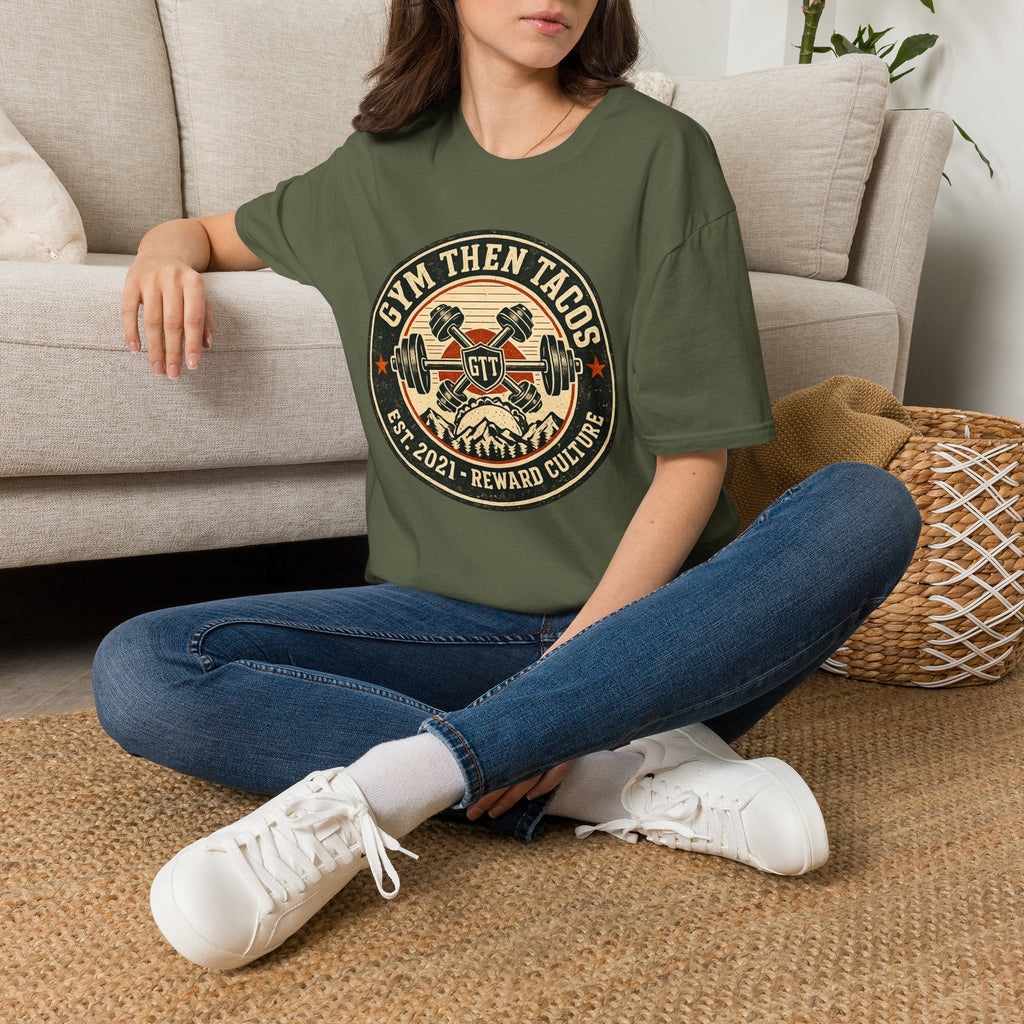 GTT Badge | Premium Unisex T-Shirt | Gym Then Tacos