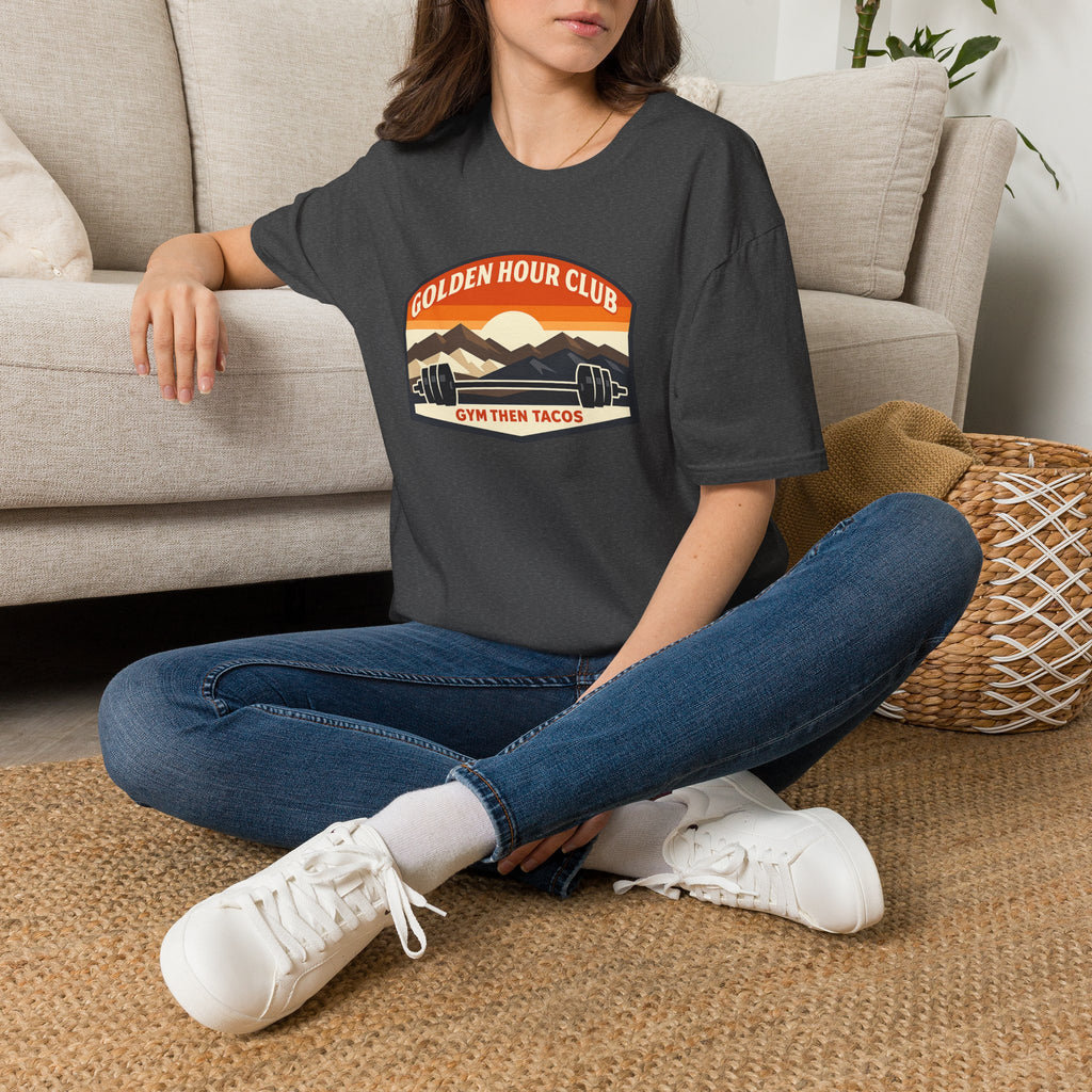 Golden Hour Club | Premium Unisex T-Shirt | Gym Then Tacos