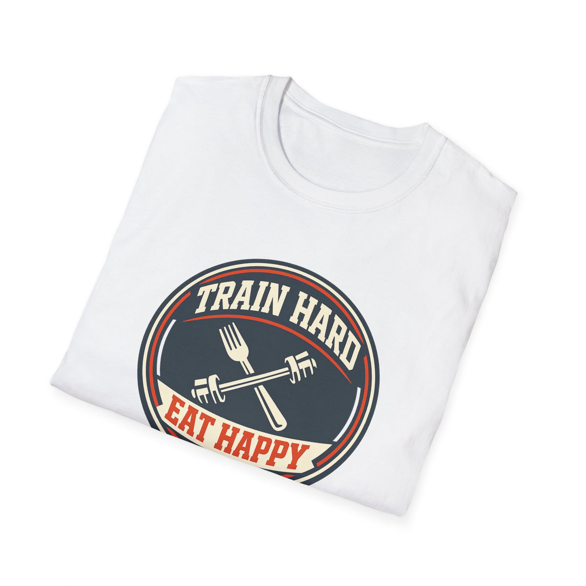 Train Hard. Eat Happy. | Premium Unisex T-Shirt | Gym Then Tacos