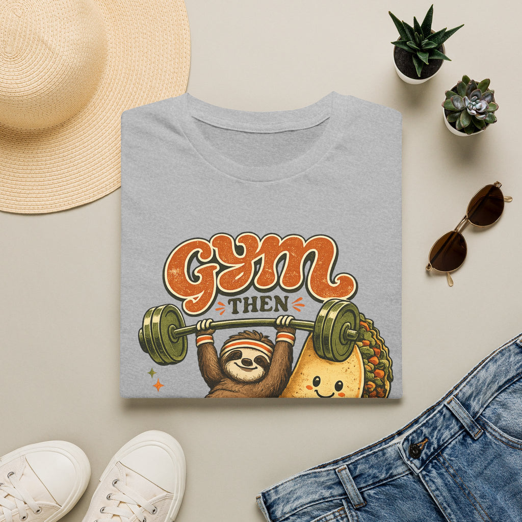 Gym Sloth | Premium Unisex T-Shirt | Gym Then Tacos