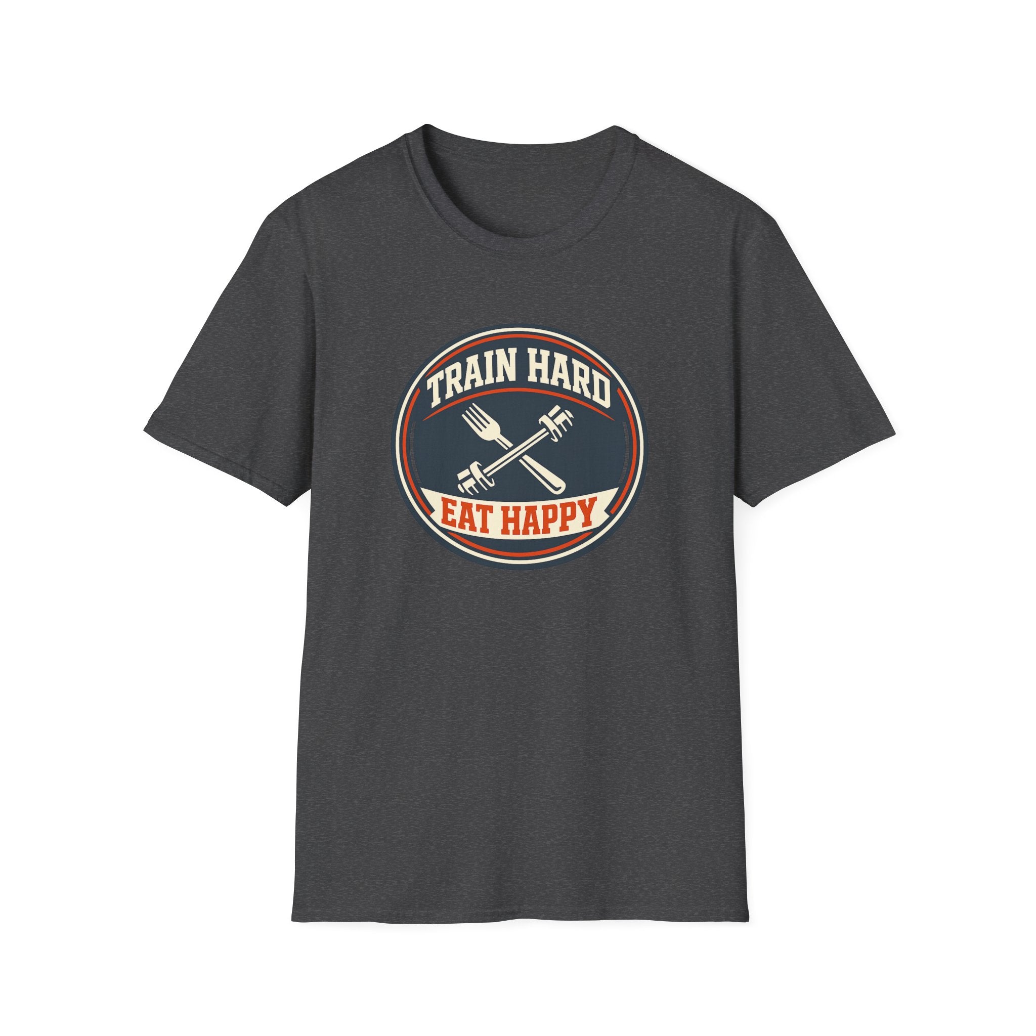 Train Hard. Eat Happy. | Premium Unisex T-Shirt | Gym Then Tacos