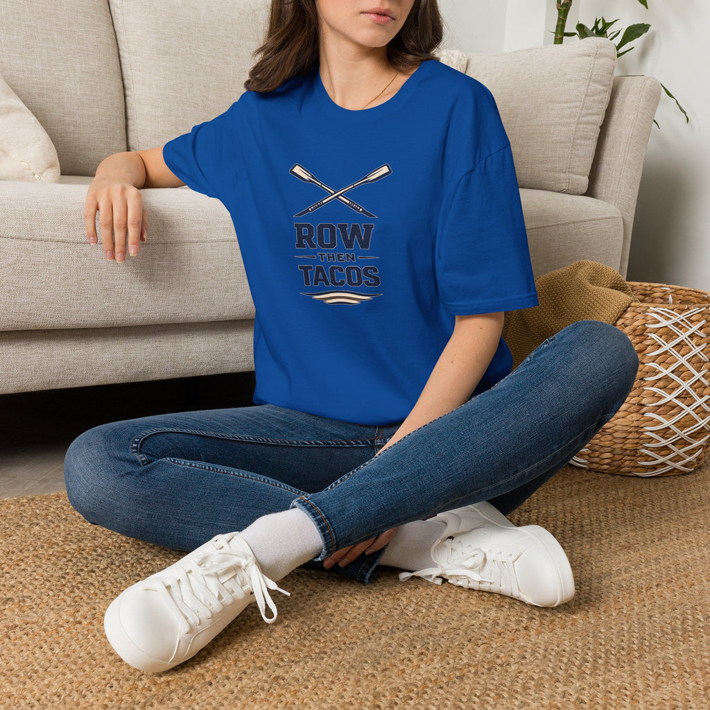 Row Then Tacos | Premium Unisex T-Shirt | Gym Then Tacos