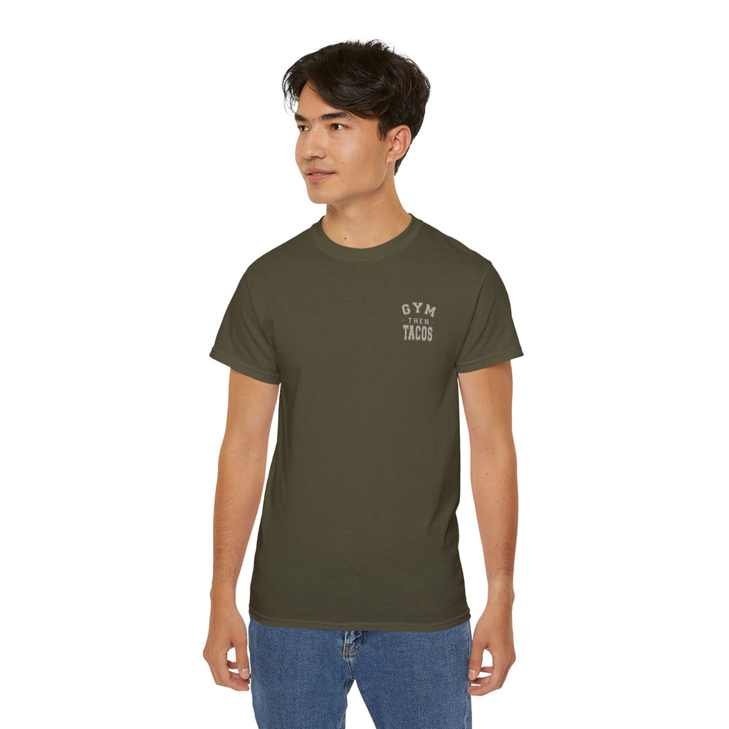 The Heritage Tee - Back Print - Gym Then Tacos