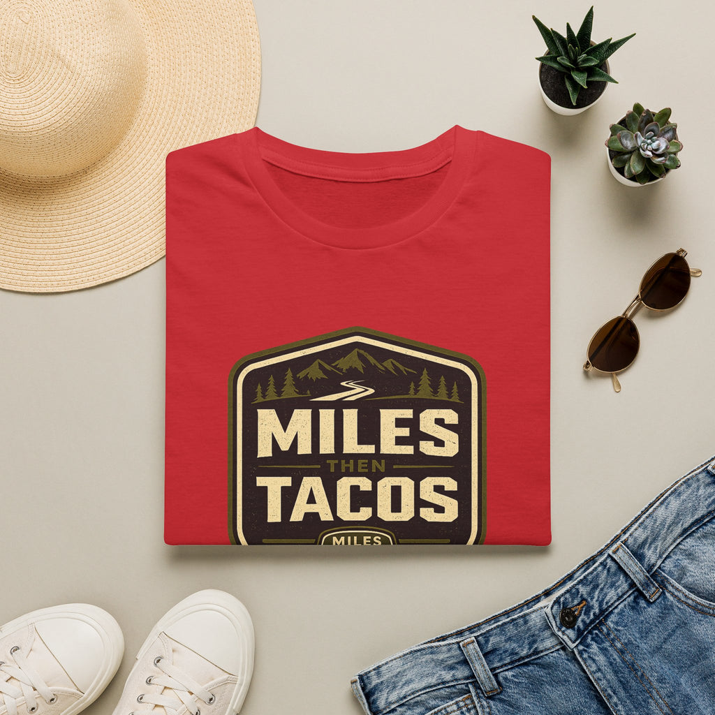 Miles Then Tacos | Premium Unisex T-Shirt | Gym Then Tacos