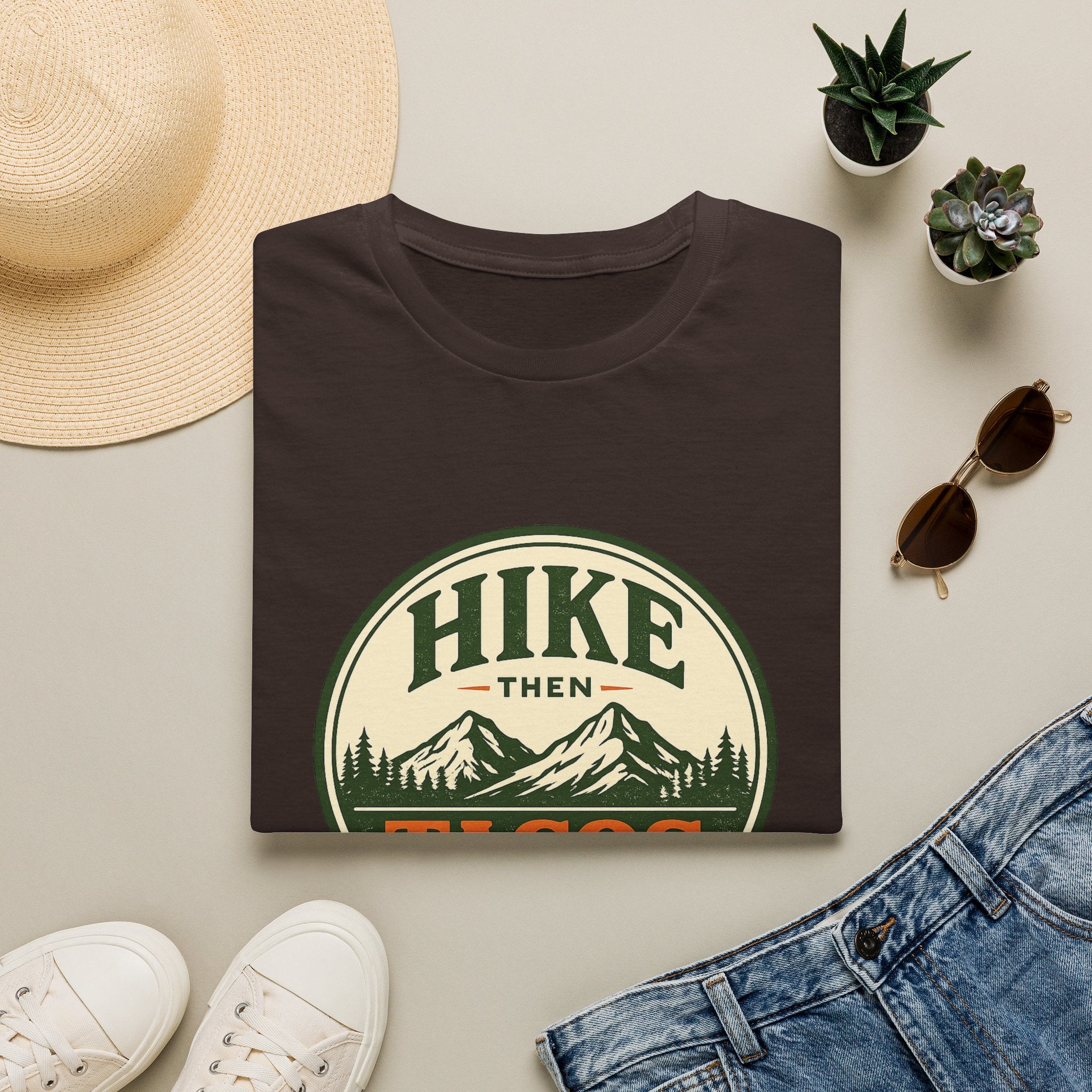 Hike Then Tacos | Premium Unisex T-Shirt | Gym Then Tacos