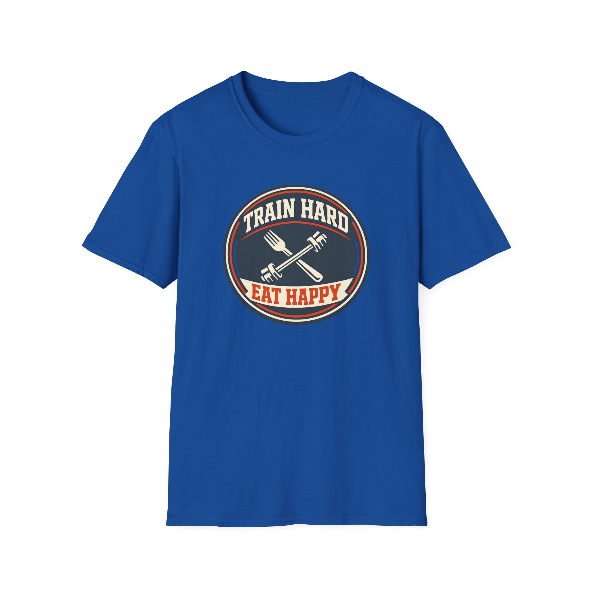 Train Hard. Eat Happy. | Premium Unisex T-Shirt | Gym Then Tacos