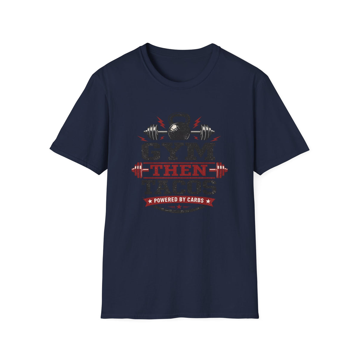 Powered By Carbs | Premium Unisex T-Shirt | Gym Then Tacos