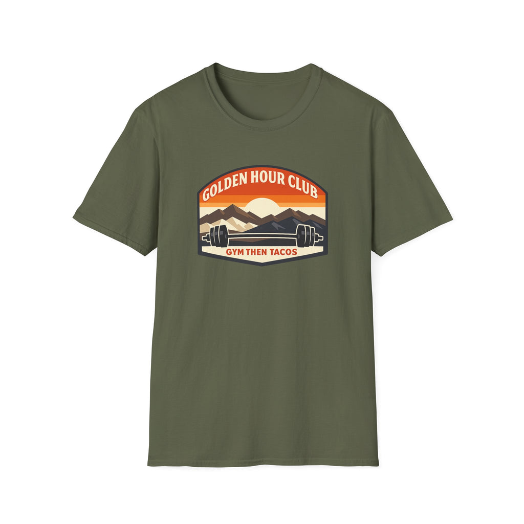 Golden Hour Club | Premium Unisex T-Shirt | Gym Then Tacos